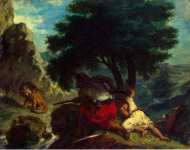 Delacroix Eugene Lion Hunt in Morocco  - Hermitage